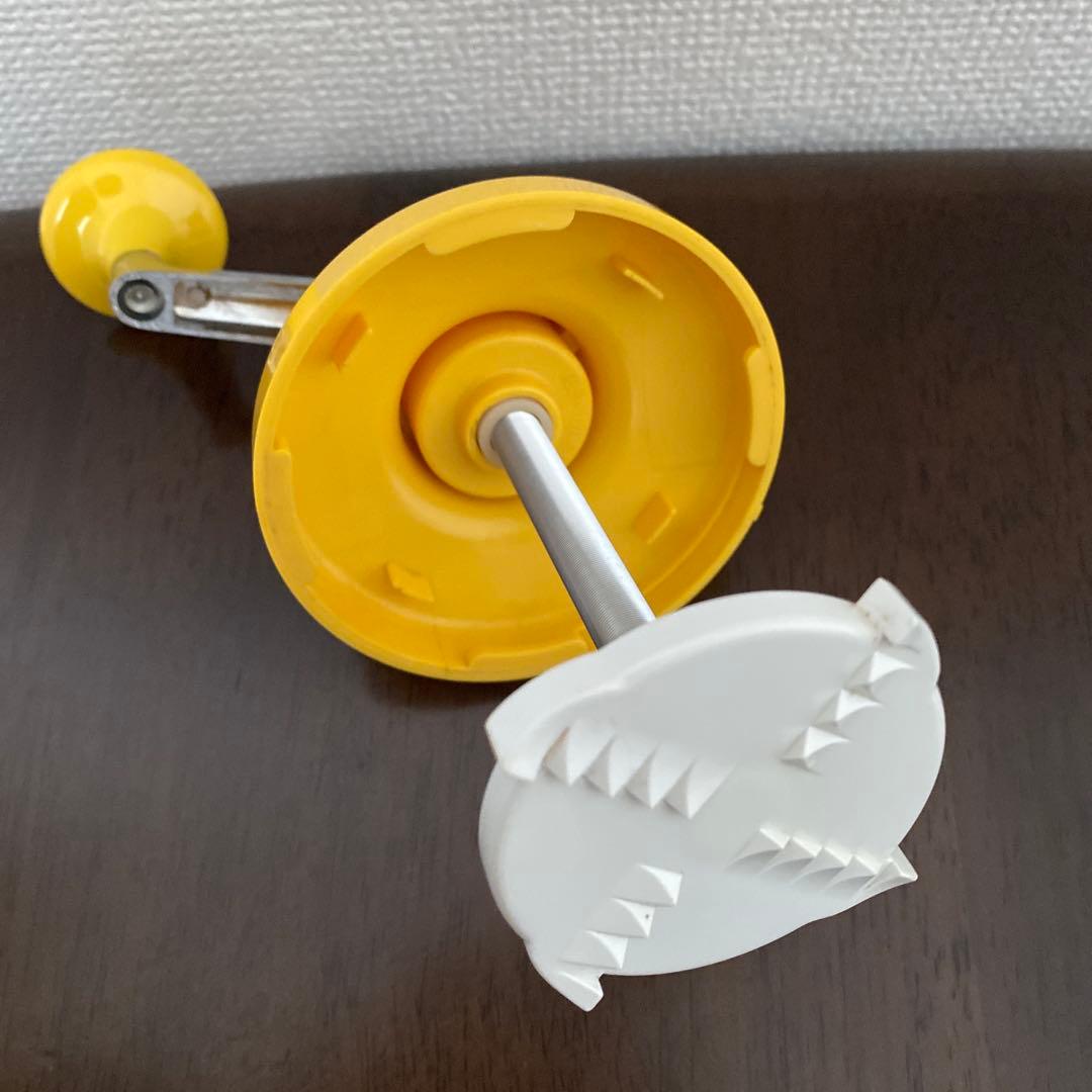 【美品当時物】タイガー 氷削り器 きょろちゃん かき氷機　イエロー　昭和レトロ