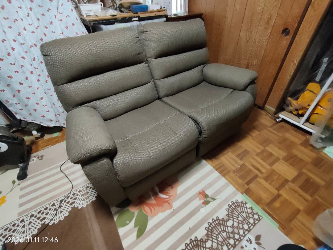 電動リクライニングソファ 2人掛け ブラウンNITORI　ソファー　直接取引希望