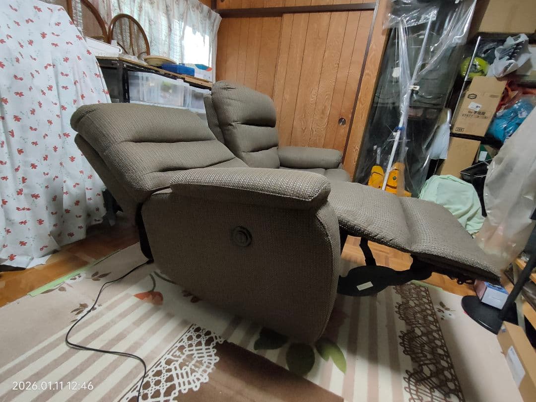 電動リクライニングソファ 2人掛け ブラウンNITORI　ソファー　直接取引希望