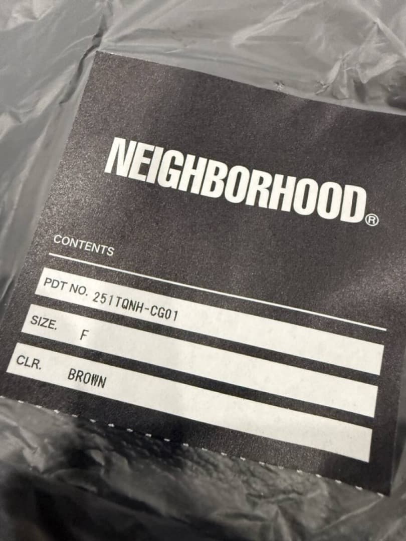 バッグ NEIGHBORHOOD 25SS COATED TOTE BAG BROWN