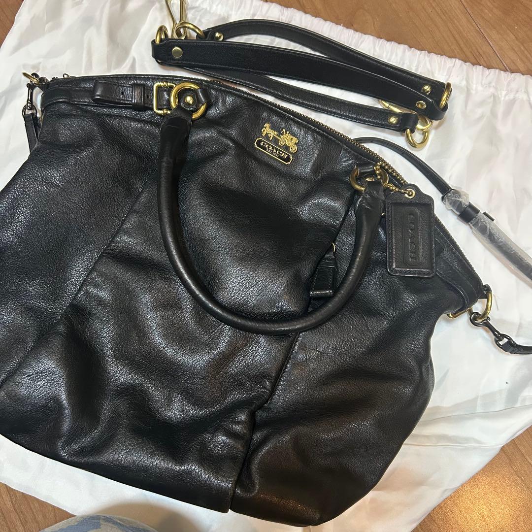 ★COACH マディソン ブラックトートバッグ レザー 美品