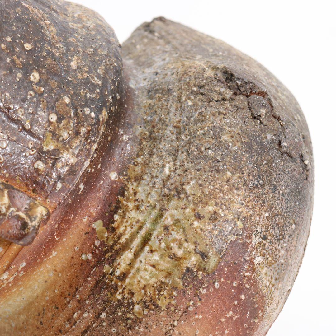 高橋楽斎作 信楽破れ袋水指 裏千家十五代 鵬雲斎書付 茶道具　M520　DD