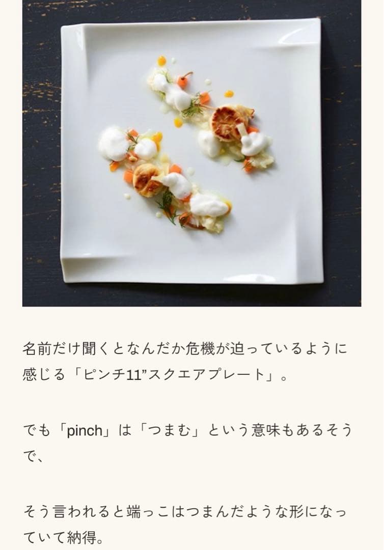 マルミツ 陶器 sobokai ピンチ スクエア プレート　６枚セット