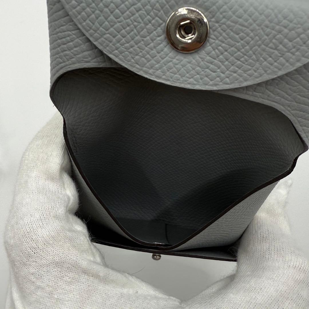 HERMES シルバー レザー ケース