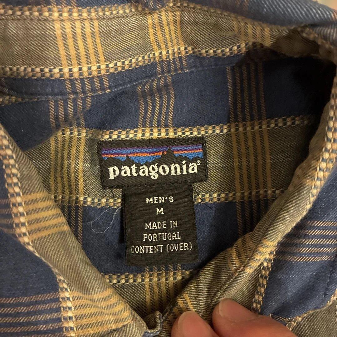 90s patagonia 雪なし　オンブレ　ヘビネル　マチ付き　香港製　シャツ
