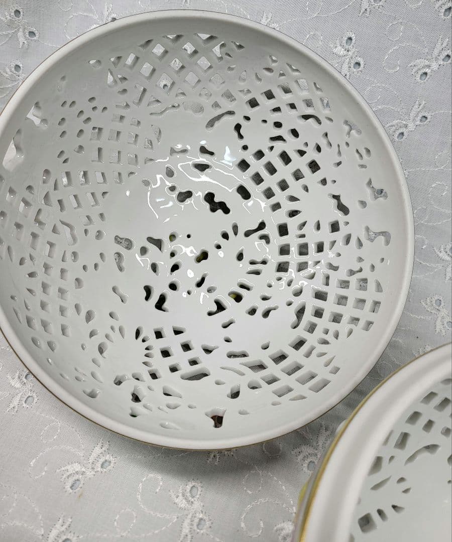 未使用近✨ヘレンド ファンタジー ボンボニエール 特大✨透かしボンボン入れ 小物