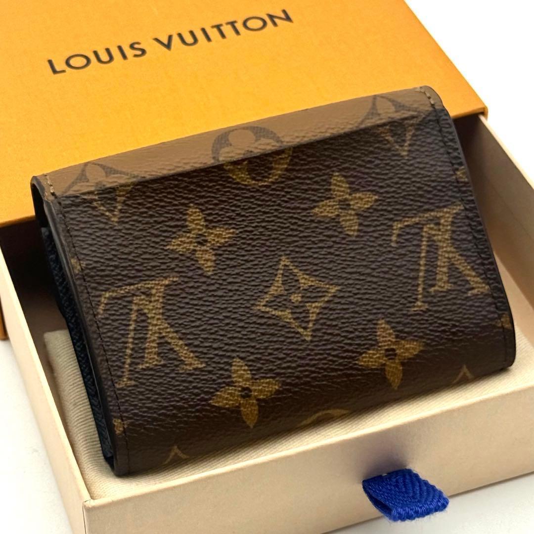 【新品近い】ルイヴィトン モノグラムリバース ポルトモネロザリ 二つ折り財布