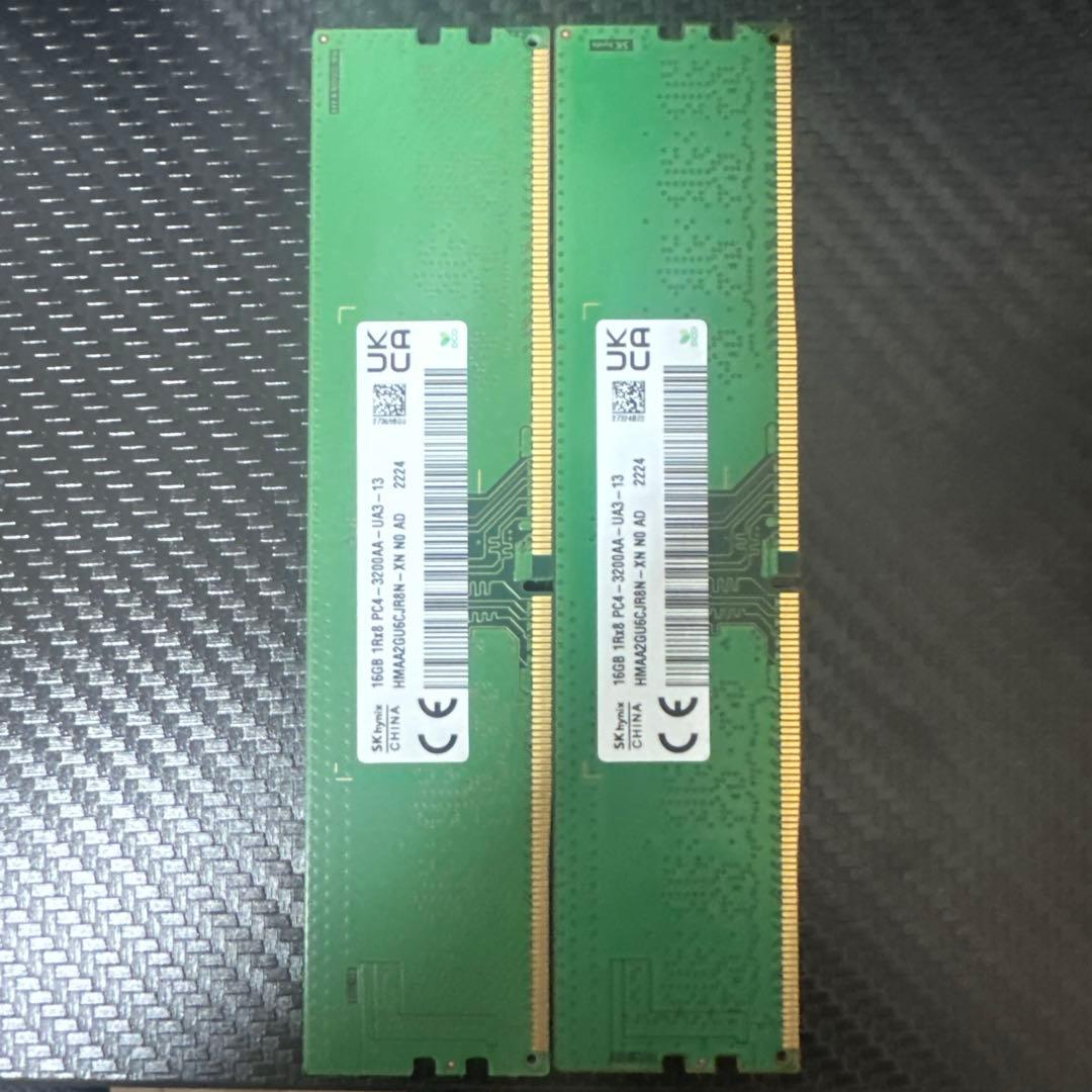 DDR4 メモリ 32GB (16GB×2) BTO取外し品 動作確認済