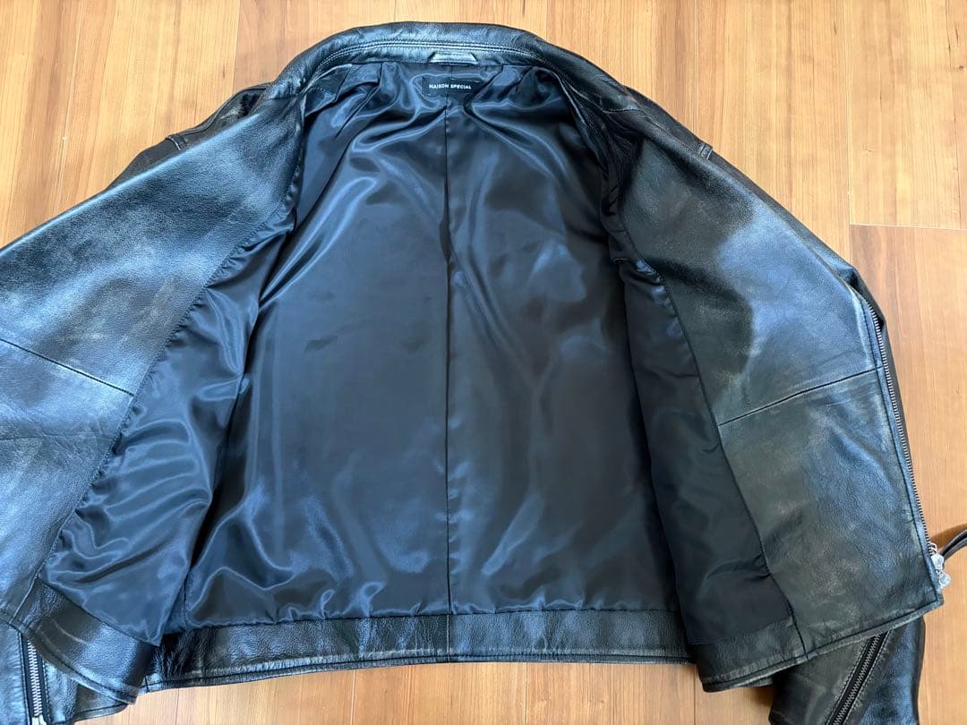 メゾンスペシャル　レザーライダースジャケット