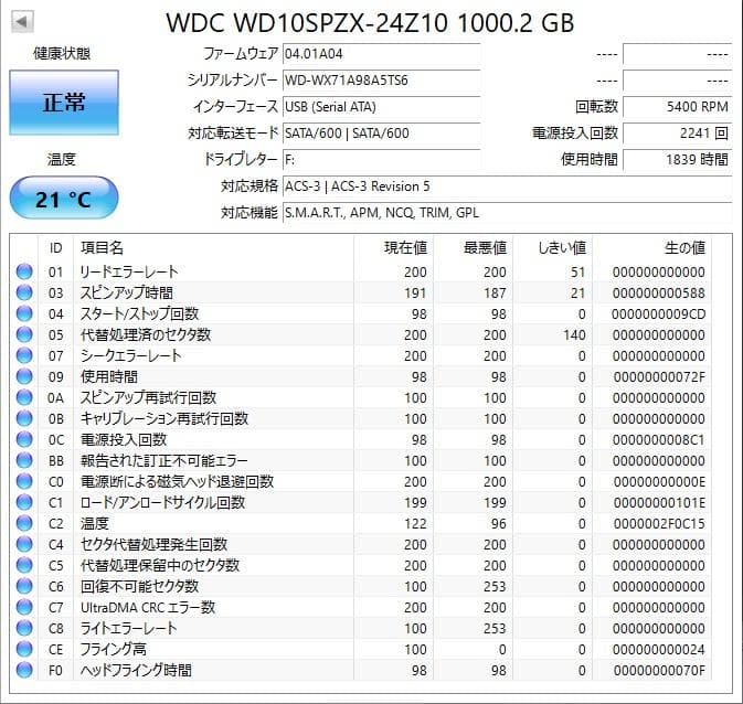 ✨4個セット✨HDD 1000GB✨大容量1TB✨2.5インチ✨01-06