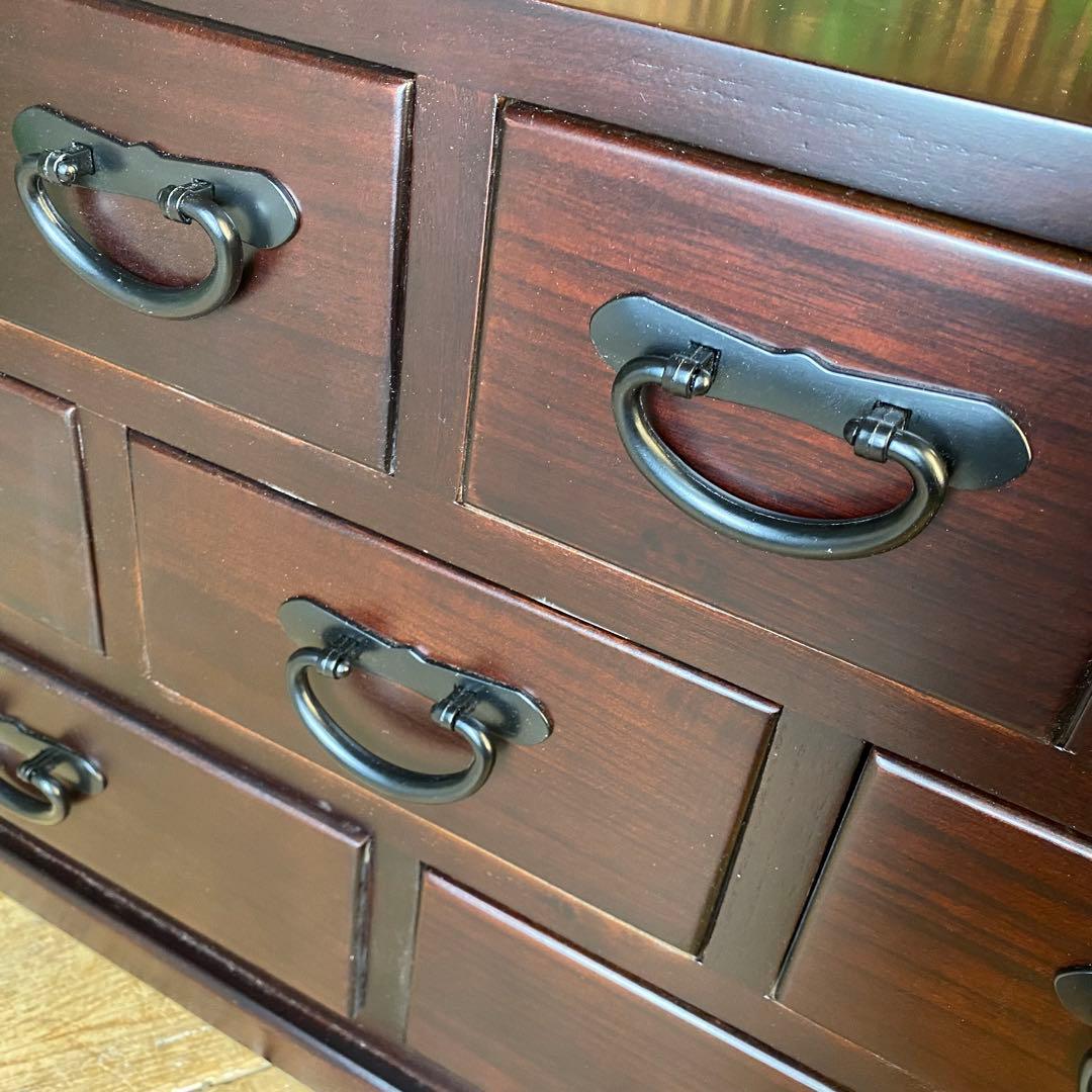 期間限定！セール中！民芸家具桐材多引き出しチェストタンスC70㎝×41㎝木製収納