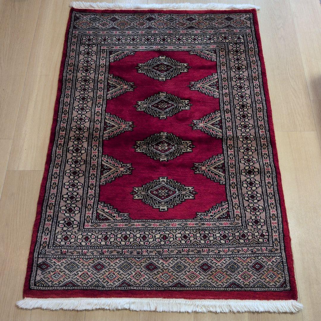 79x115cmパキスタン手織りマット(281)ギャッベ・ペルシャ・じゅうたん