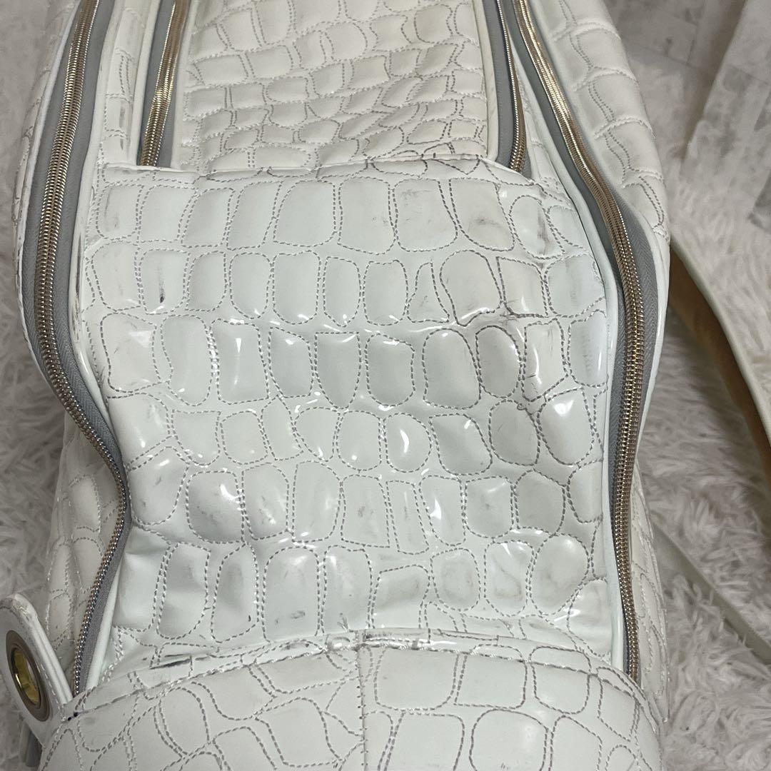 オウル OUUL ホワイトアリゲーター キャディバッグ ヘッドカバー付き