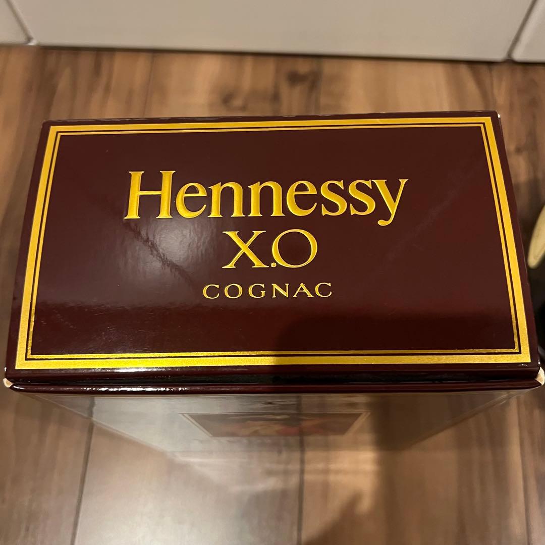 ヘネシー X.O ブランデー 金キャップ クリアボトル 1000ml 箱あり