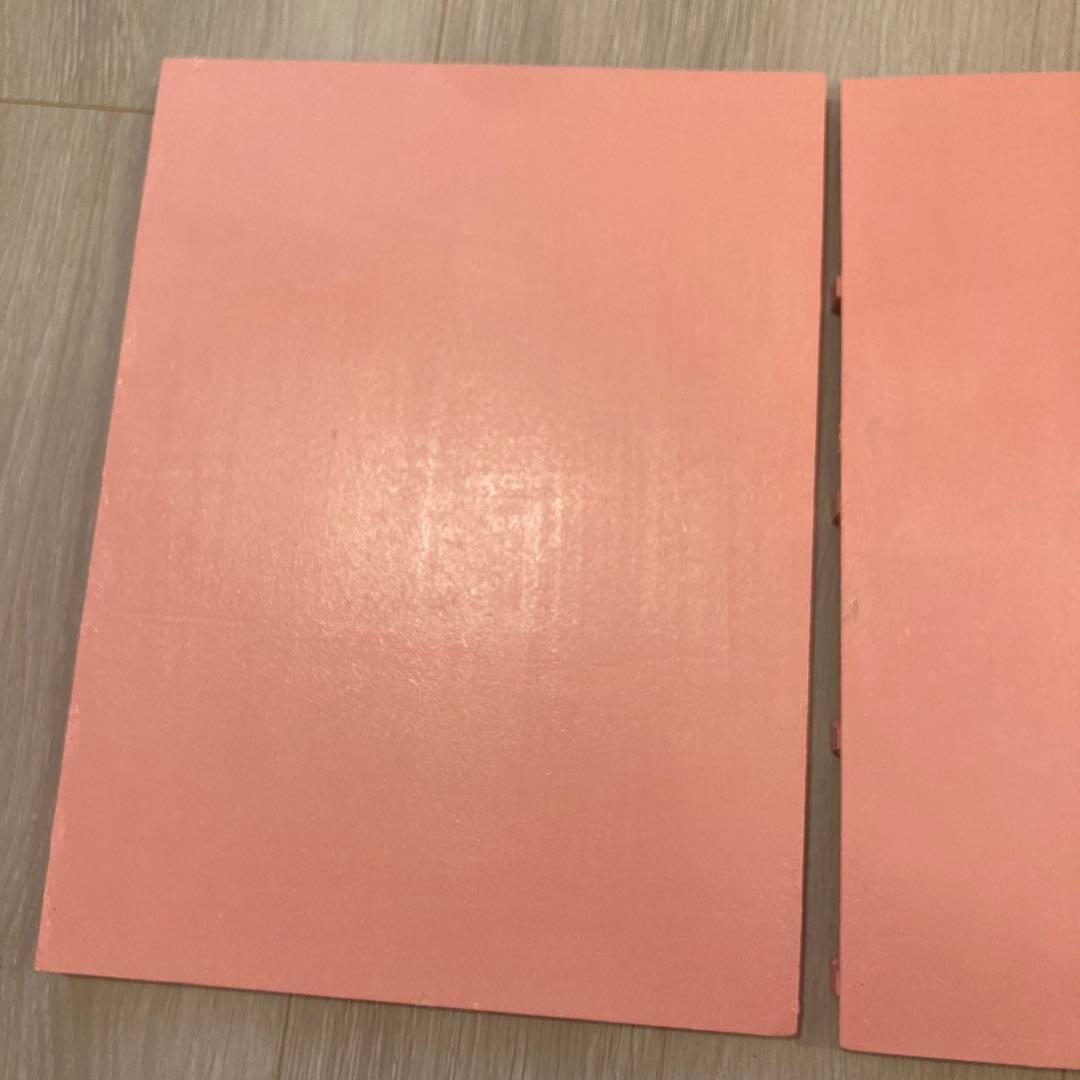 2個セット　ハンドメイド　什器　木製　ディスプレイスタンド　ピンク　マルシェ