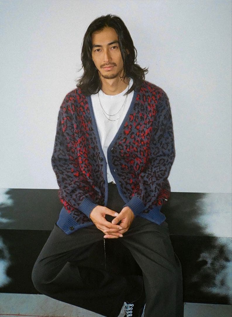 WACKO MARIA モヘアカーディガン 希少カラー レオパード