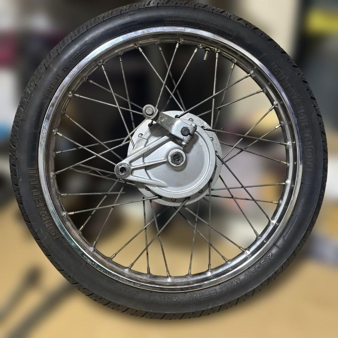 ホンダ　スーパーカブ90 HA02外し　リアホイール・タイヤ付 ハブスプロケ付き