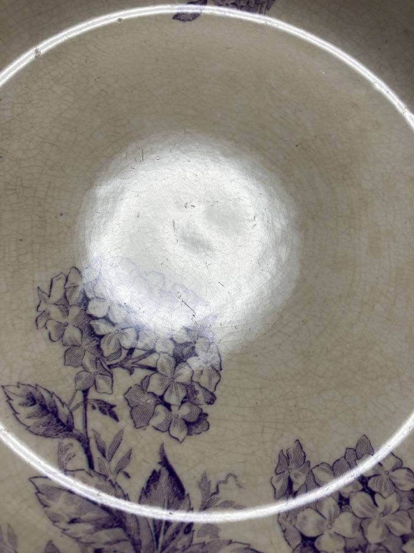 フランス アンティーク☆ジアンGien ボウル 深皿 紫陽花