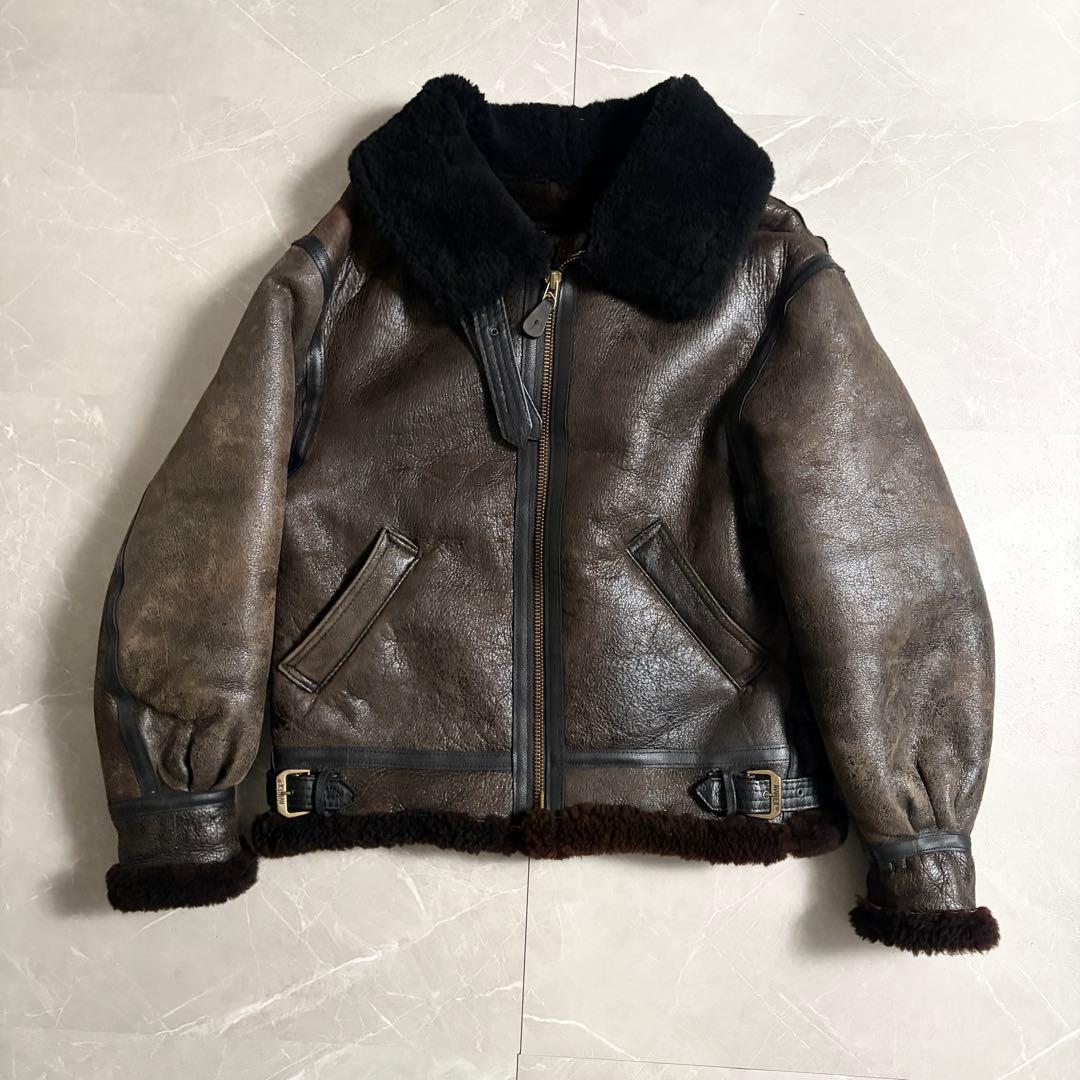 AVIREX B-3 フライトジャケット　リアルムートン　 サイズ38 USA製