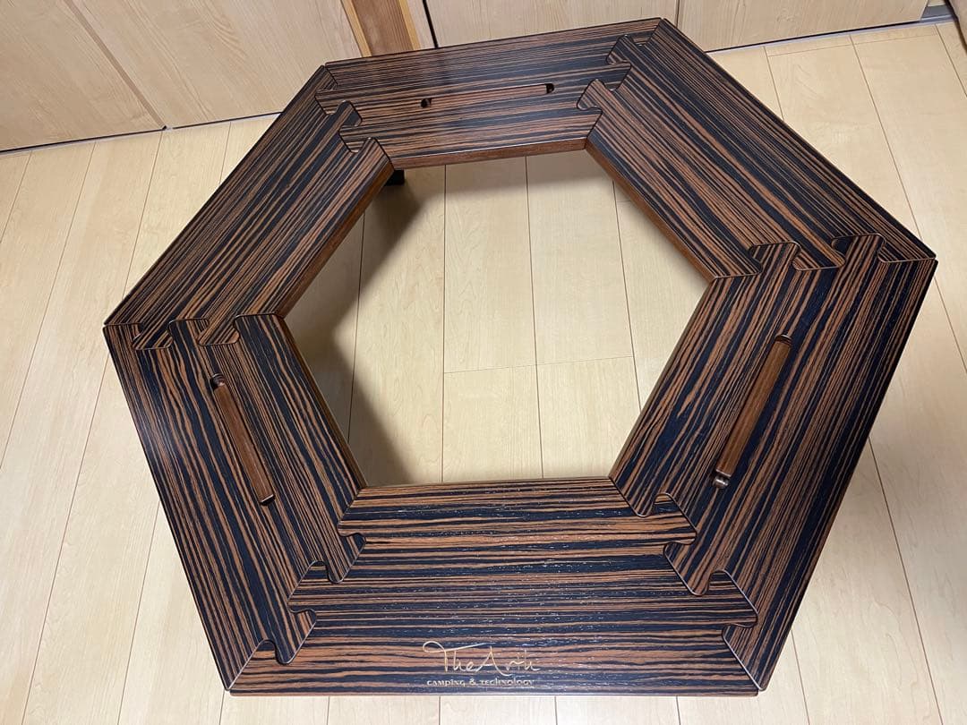 【超美品】　黒しま次郎　ヘキサテーブル　ざぁ〜ッス　メタヘキテL アソビト収納袋