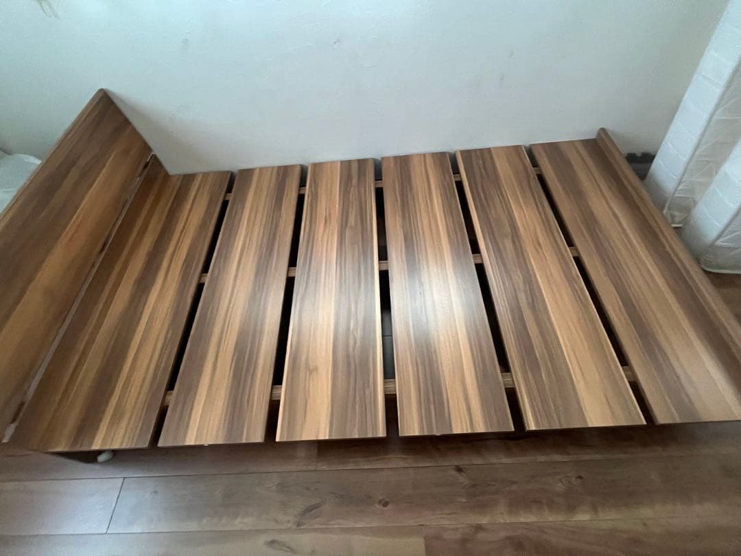 【マリエ】木目調　シングルベッドフレーム ✖️2セット