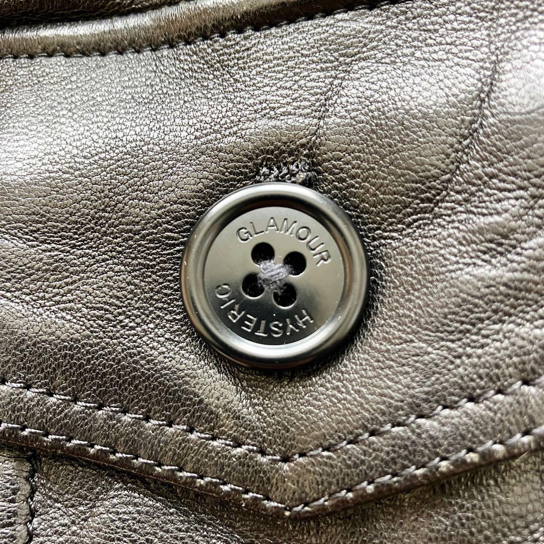 【希少・美品】 ヒステリックグラマー ファー 羊革 シワ加工 ダブルライダース