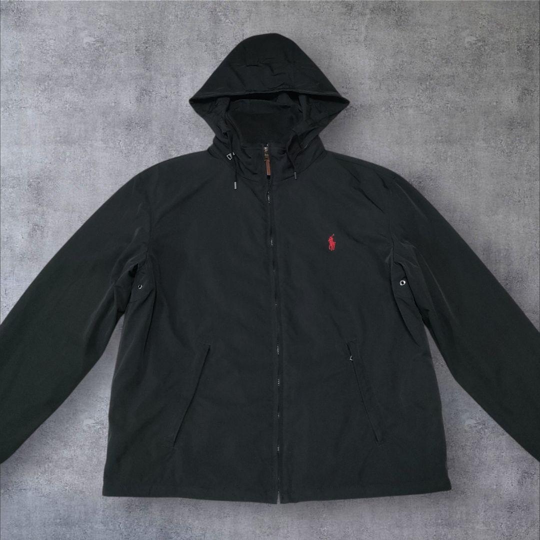 極美品 POLO RALPH LAUREN 中綿 ジップ ジャケット 黒 L