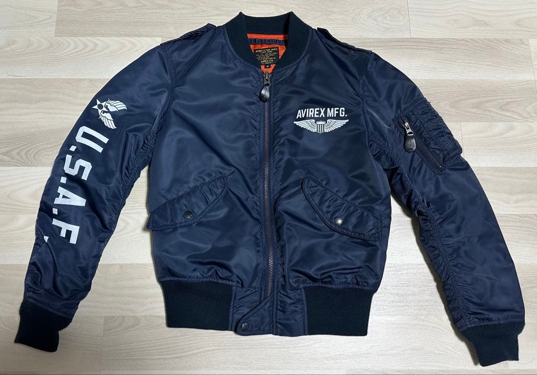 AVIREX MA-1 L2-Aフライトジャケット M ネイビー