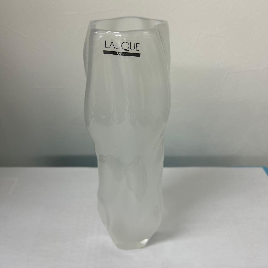 LALIQUE 透明 ガラス 花瓶 高さ約25cm
