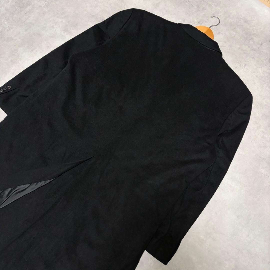 希少 L８ カシミヤ100% チェスターコート 黒 archive 大きい