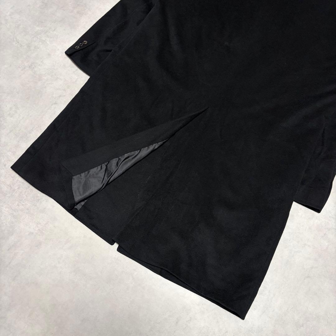 希少 L８ カシミヤ100% チェスターコート 黒 archive 大きい