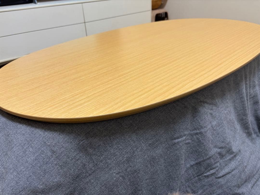 美品！無印のこたつ布団&MUJI 楕円こたつ（小） 敷き布団　３点セット