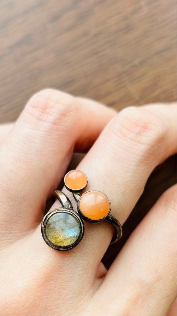 定価３万❣️パワーストーン指輪　天然石　作家指輪　サイズ調整可能