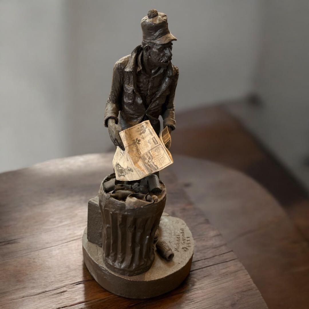 彫刻家 マイケルガーマン作 アンティーク アメリカンインテリア トラッシュマン