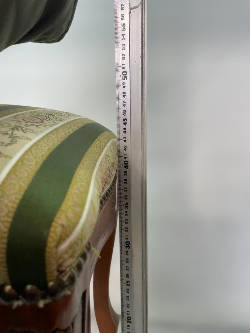 イタリア スツール 猫脚 グリーン オットマン アンティーク 01d125