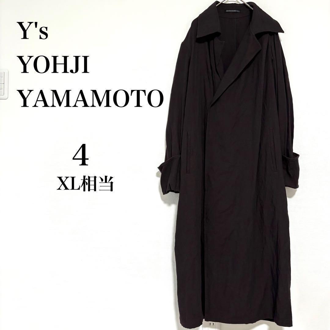 ワイズ ヨウジヤマモト 大きいサイズ ロングコート 折り返しデザイン モード