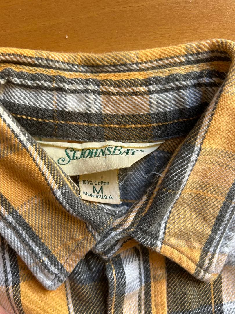 90s USA製　セントジョンズベイ　ネルシャツ M