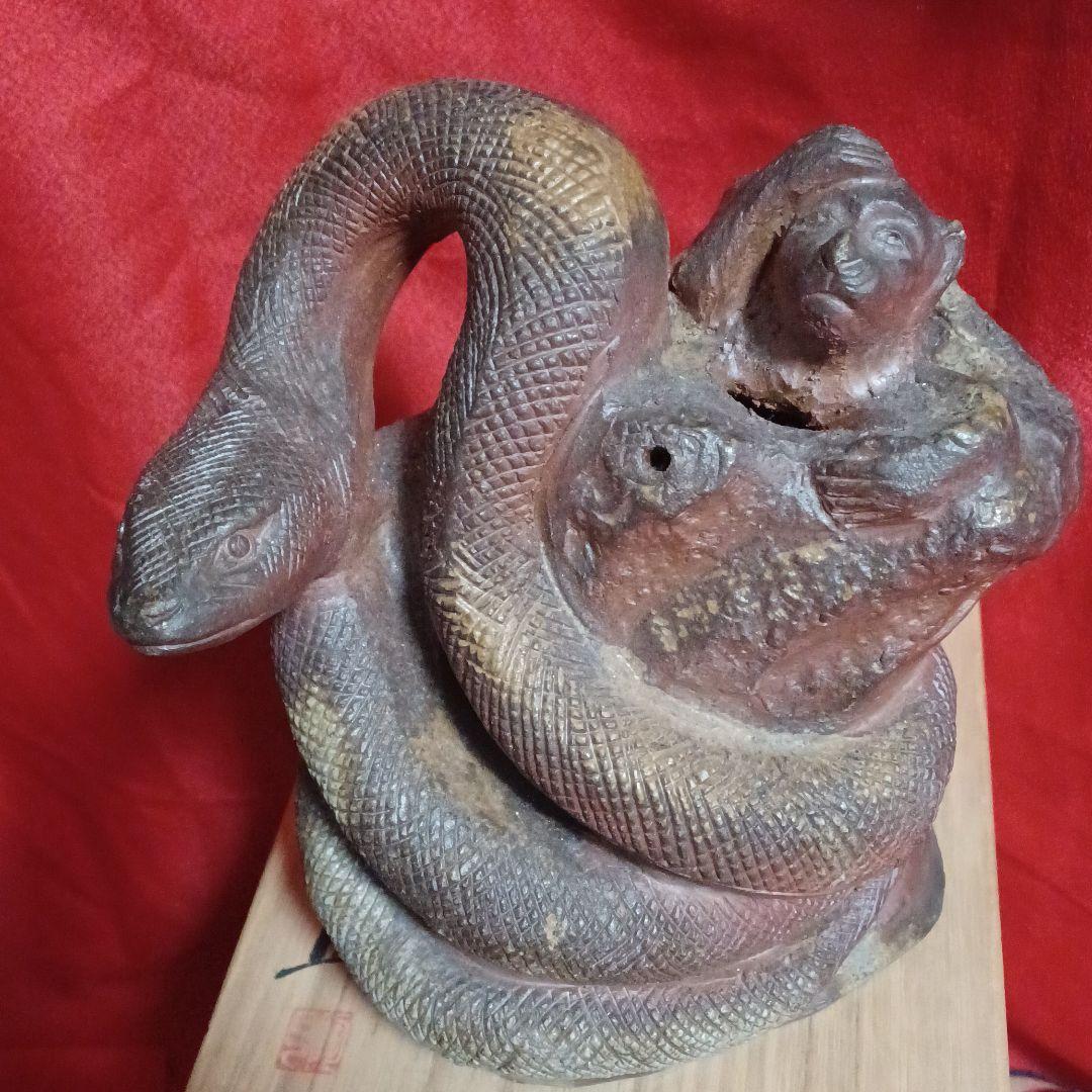 藤原陶臣　作　己置物(備前焼)