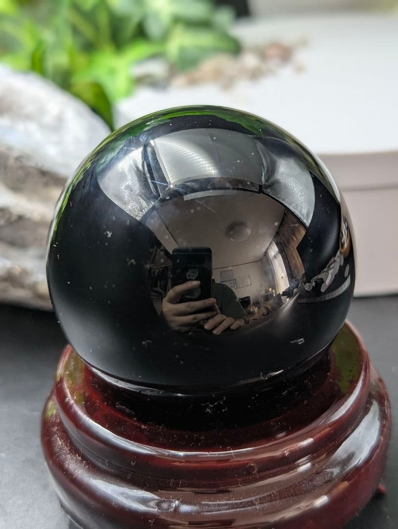 3点　288g大玉 黑曜石 59.4mm 丸玉　KS2