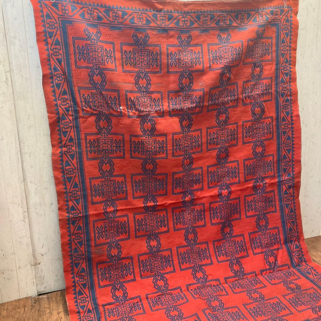 幾何学模様 ラグ トライバル カフカス地方 キリム ビンテージ ヴィンテージ