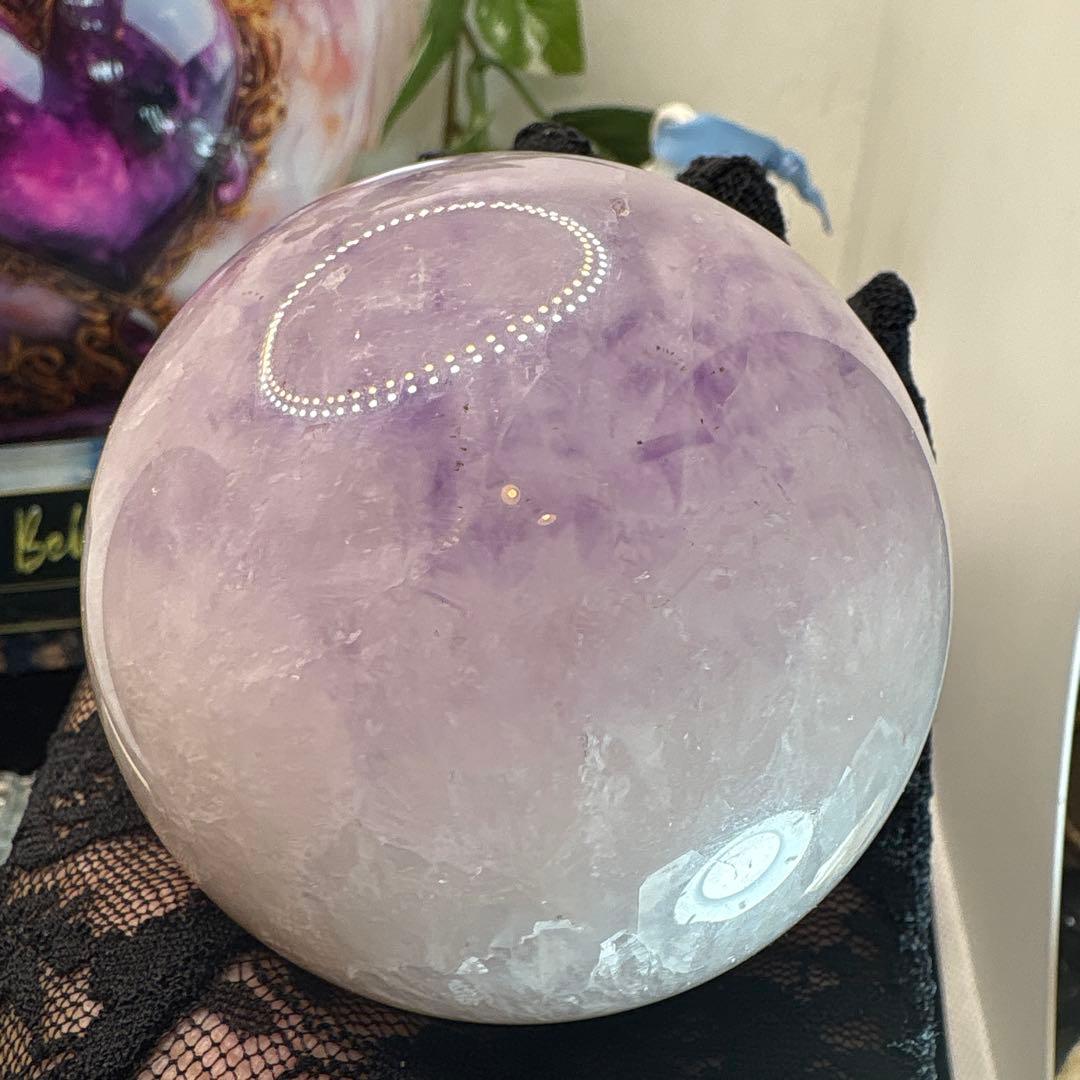 高品質 BIGサイズ♡アメジスト♡アゲート共生スフィアNo.2581