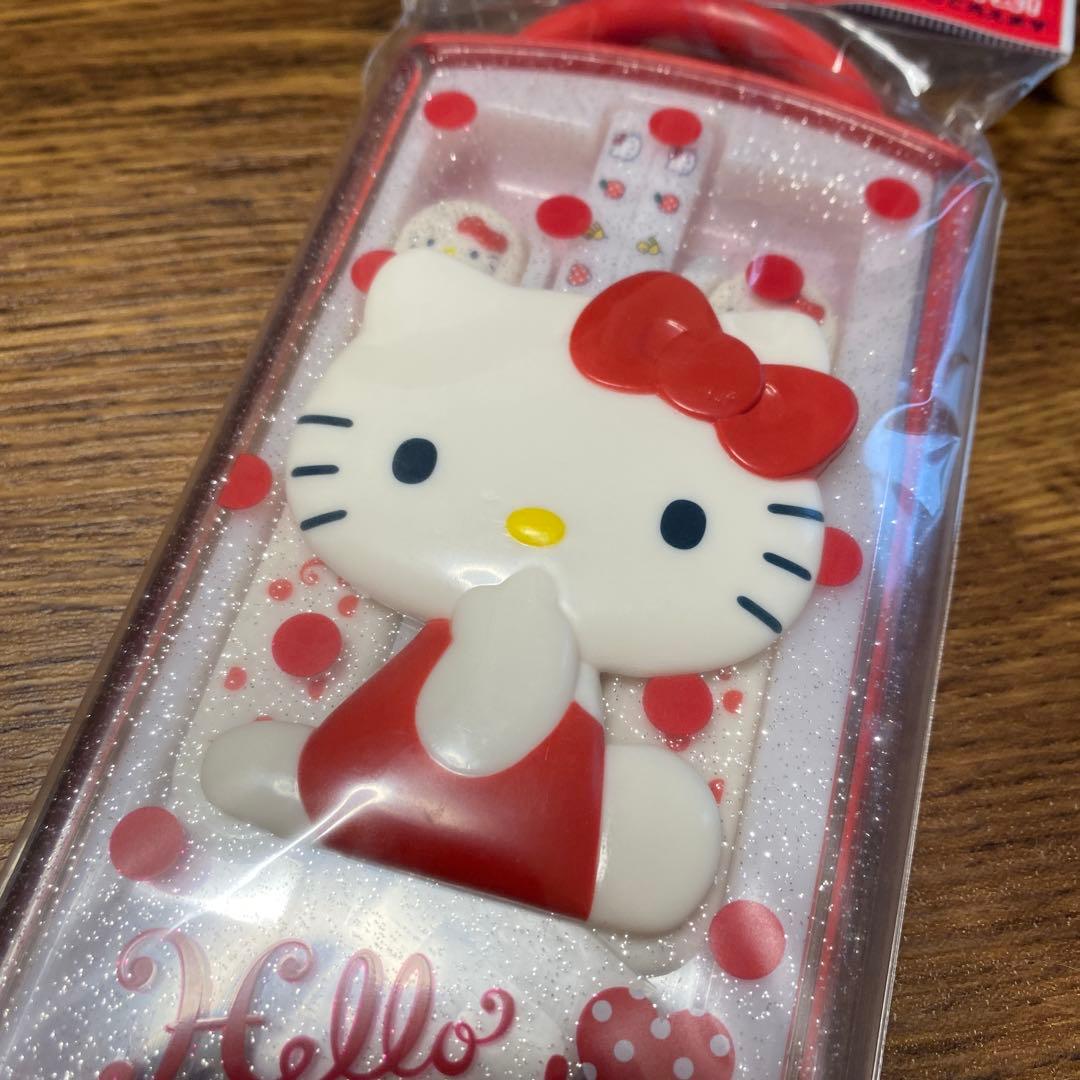 新品　平成レトロ　サンリオ　ハローキティ　お弁当グッズ　スライド式トリオセット