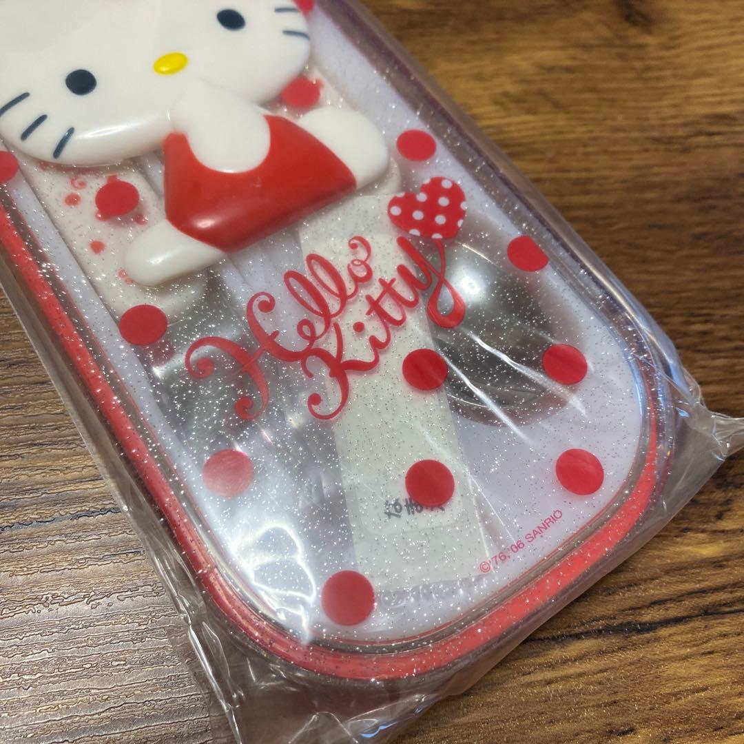 新品　平成レトロ　サンリオ　ハローキティ　お弁当グッズ　スライド式トリオセット
