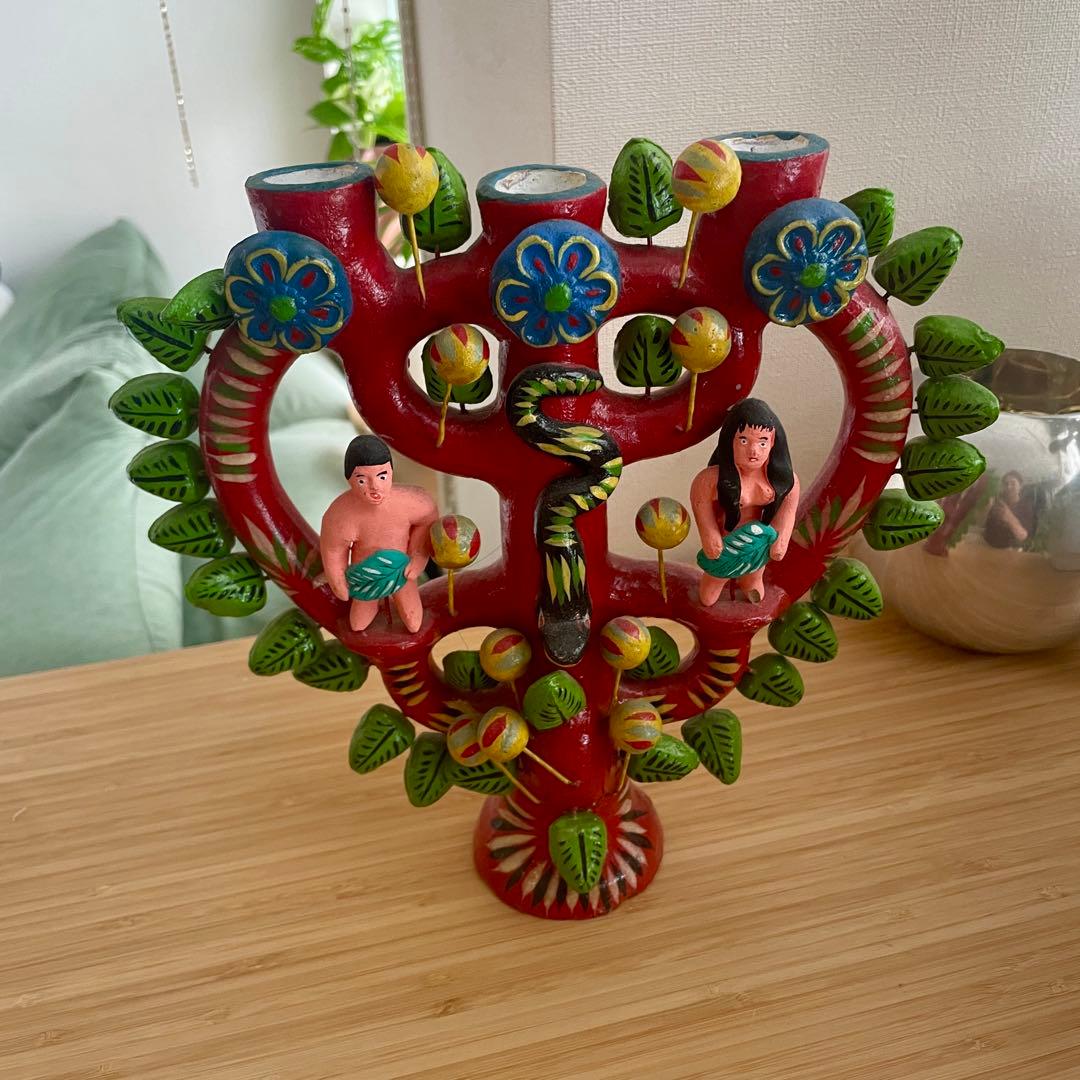 メキシコ　生命の樹　生命の木　ヴィンテージ　インテリア雑貨　置物
