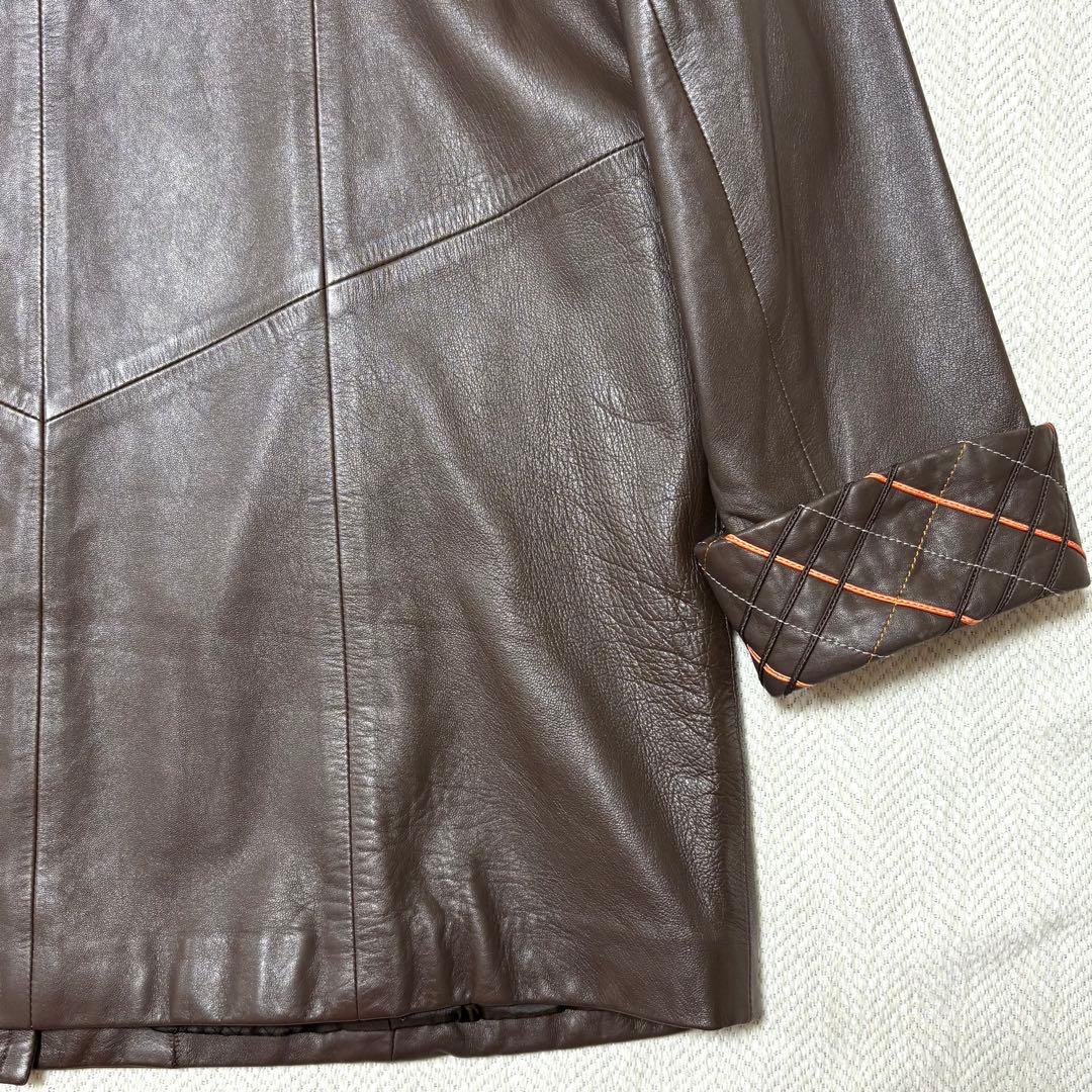 極美品 PIERRE BALMAIN VINTAGE ナッパレザー レザーコート