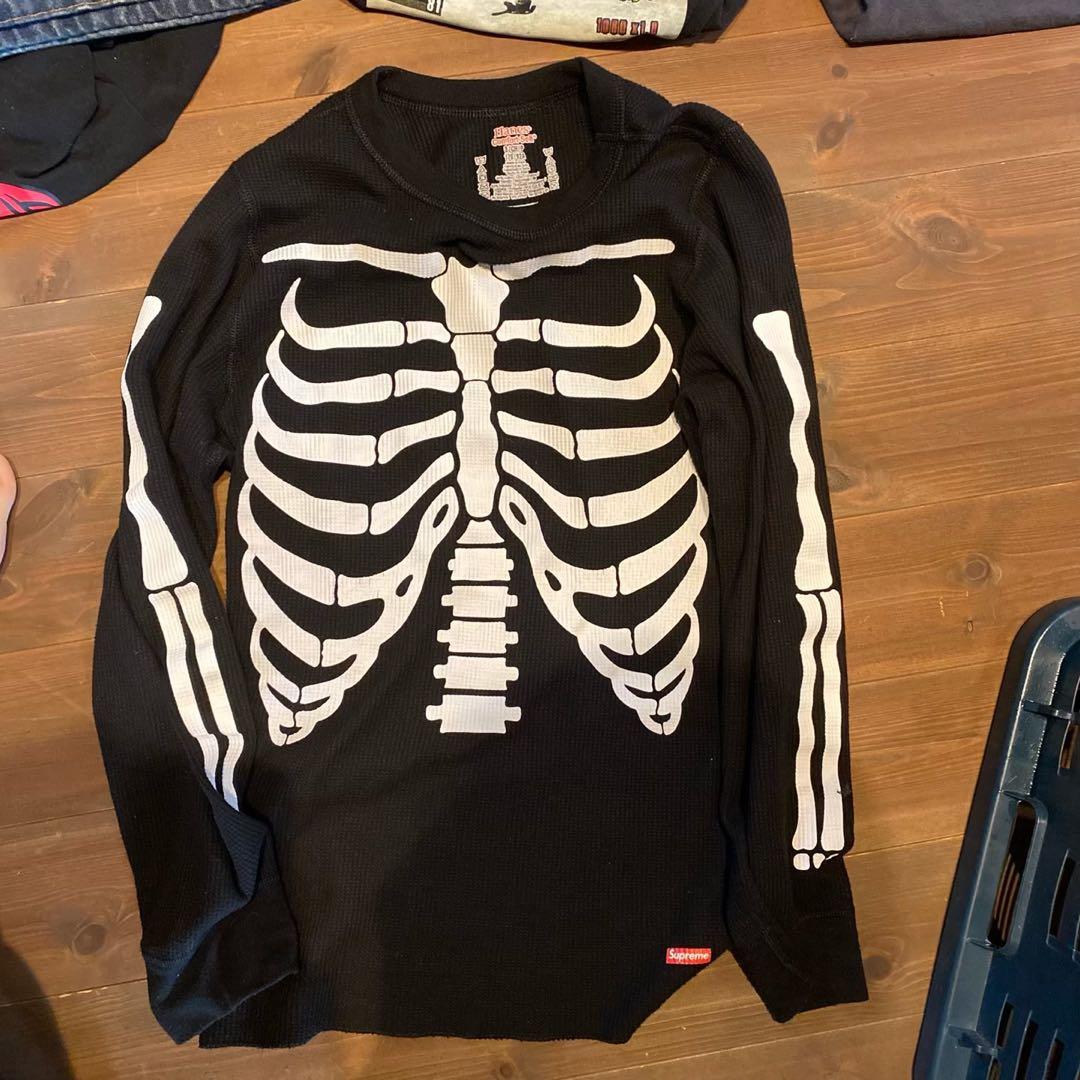 supreme 骨サーマル ブラック S
