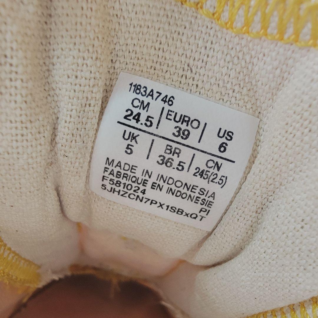 オニツカタイガー メキシコ66 スリッポン イエロー/ブラック 24.5cm