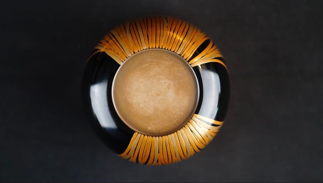 輪島塗　蜉蝣蒔絵　棗　内銀地　中嶋宗峰