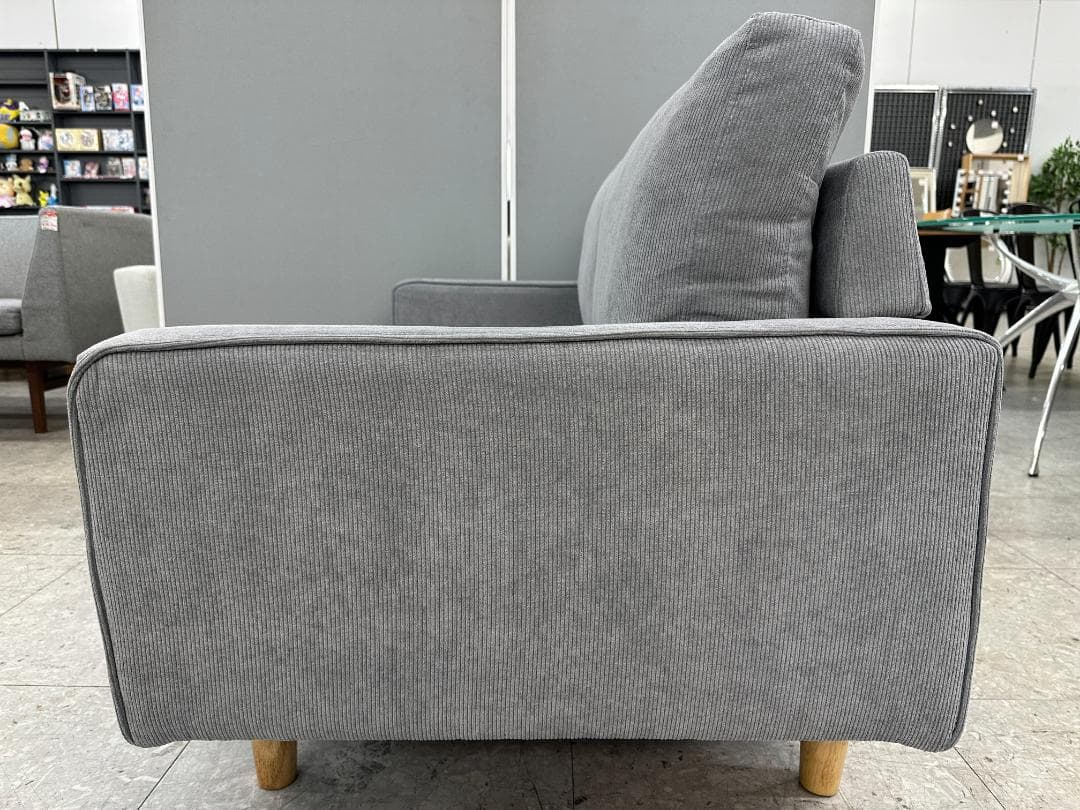 2人掛けソファ　ロータイプソファ可能　グレー