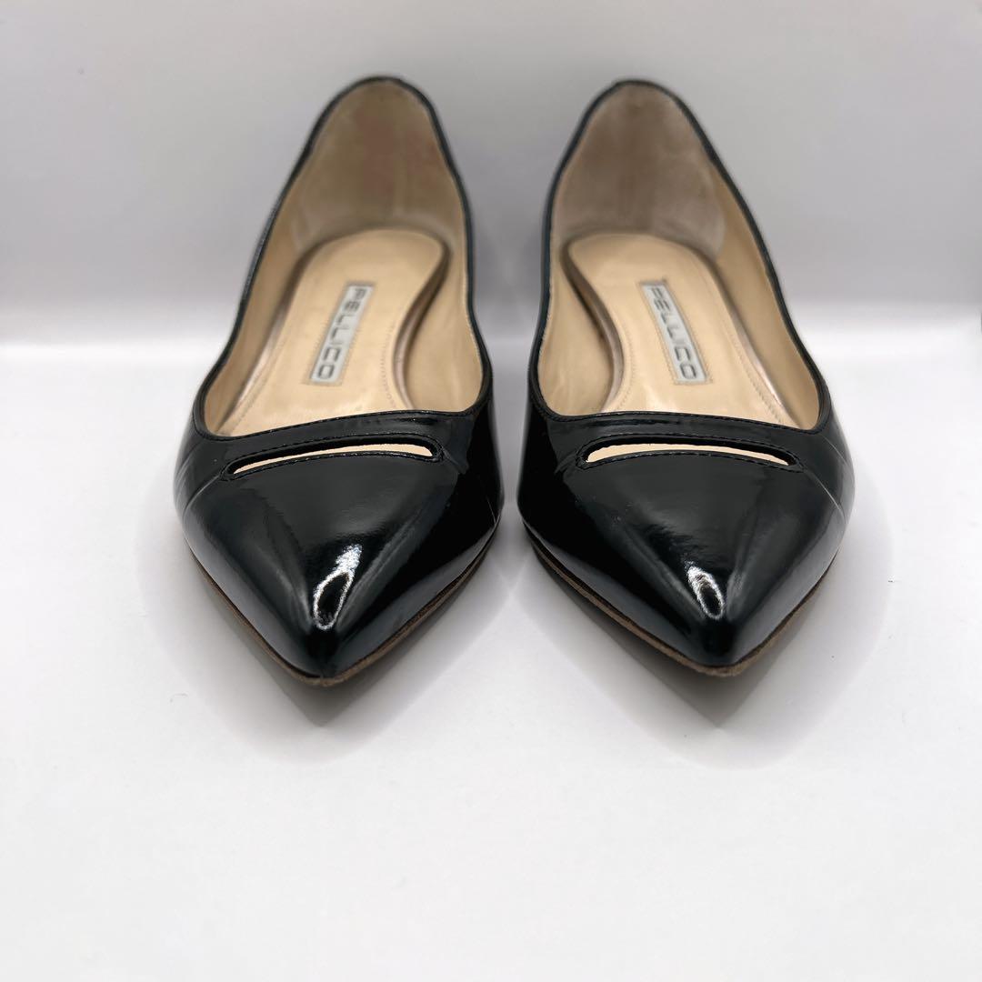 ✨美品✨PELLICO エナメルパンプス アネッリ イタリア製　黒